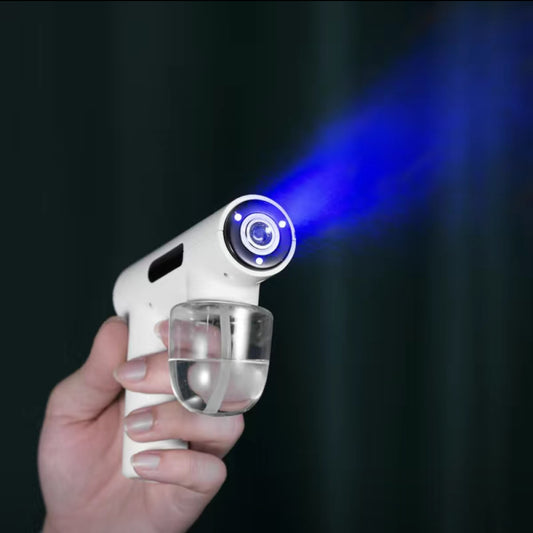 Handheld Nano Blue Light Disinfection Spray Gun Electric Atomization Spray Gun for Hotel and Home Air Sterilization and Disinfection