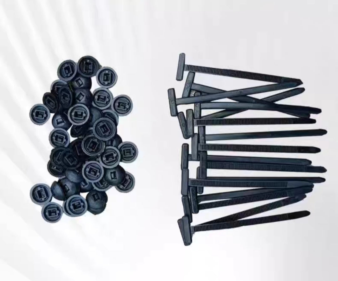 30 PC of Multi-functional cable tie buckle fixing base plate for fender, car interior lining, electric vehicle mudguard, interior panel, and cover plate use.