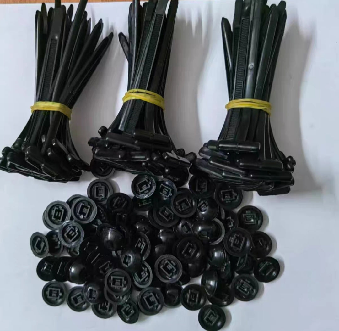 30 PC of Multi-functional cable tie buckle fixing base plate for fender, car interior lining, electric vehicle mudguard, interior panel, and cover plate use.