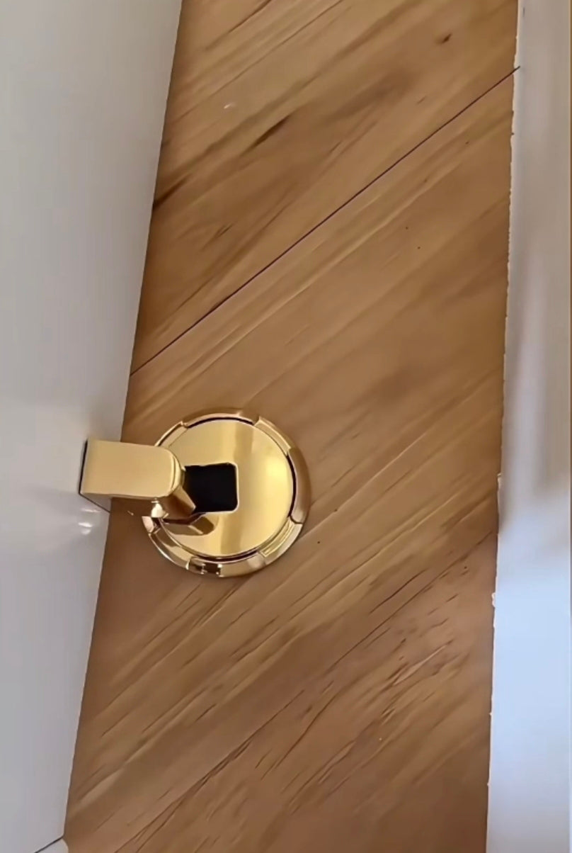 No-drill door stopper, new windproof silent floor suction, mechanical windproof minimalist glass door invisible floor suction, push-press door stop.