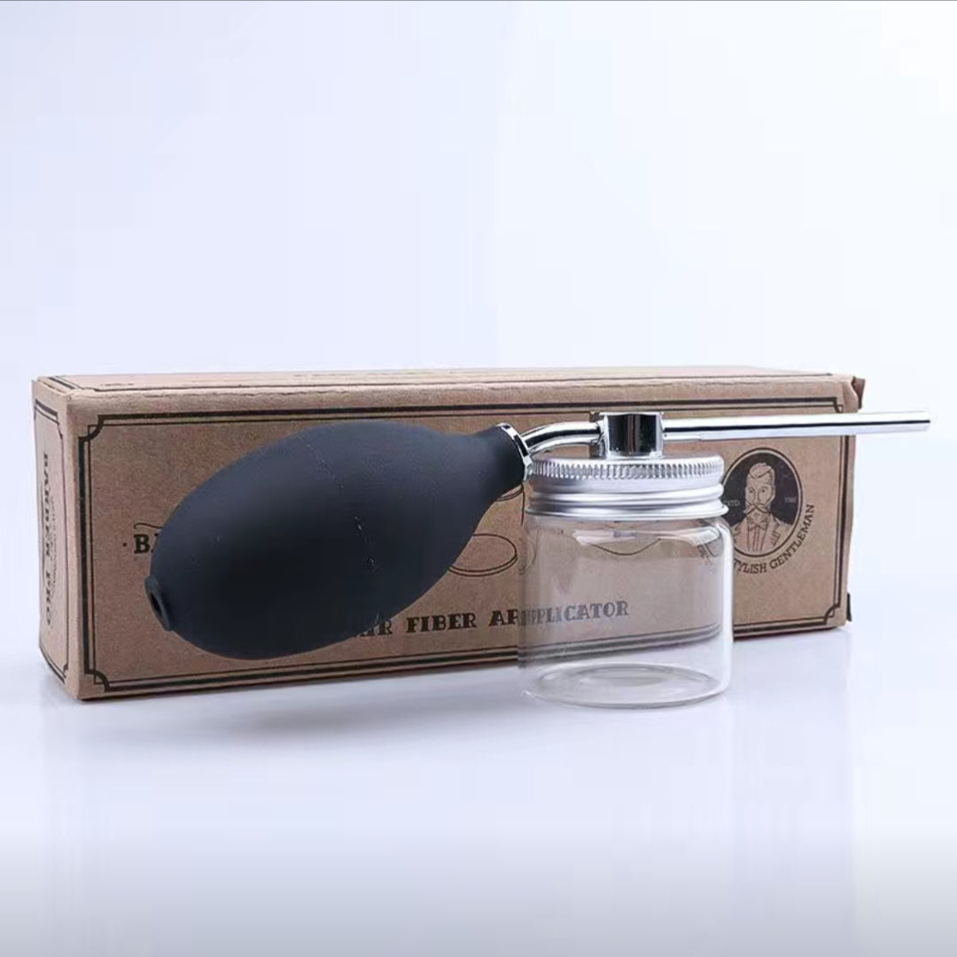 Hair spray powder bottle, hair thickening fiber powder spray bottle, hairline spray, hair replenishing applicator, powder spray bottle tool.